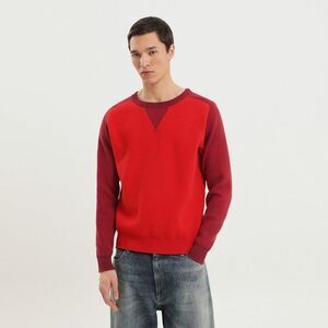 1989 STUDIO Men's Colorblock Raglan Crewneck Sweater Men RED Sweaters &